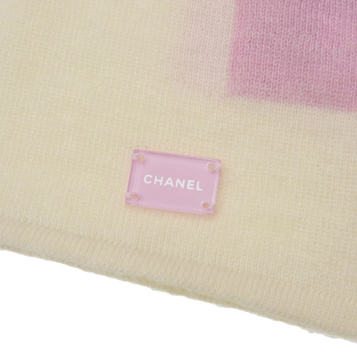 シャネル CHANEL ニット ベスト ノースリーブニット カシミヤ100% 白×ピンク×緑 サイズ38 レディース 04C 4443 4443)シャネル CHANEL ニット ベスト ノースリーブニット