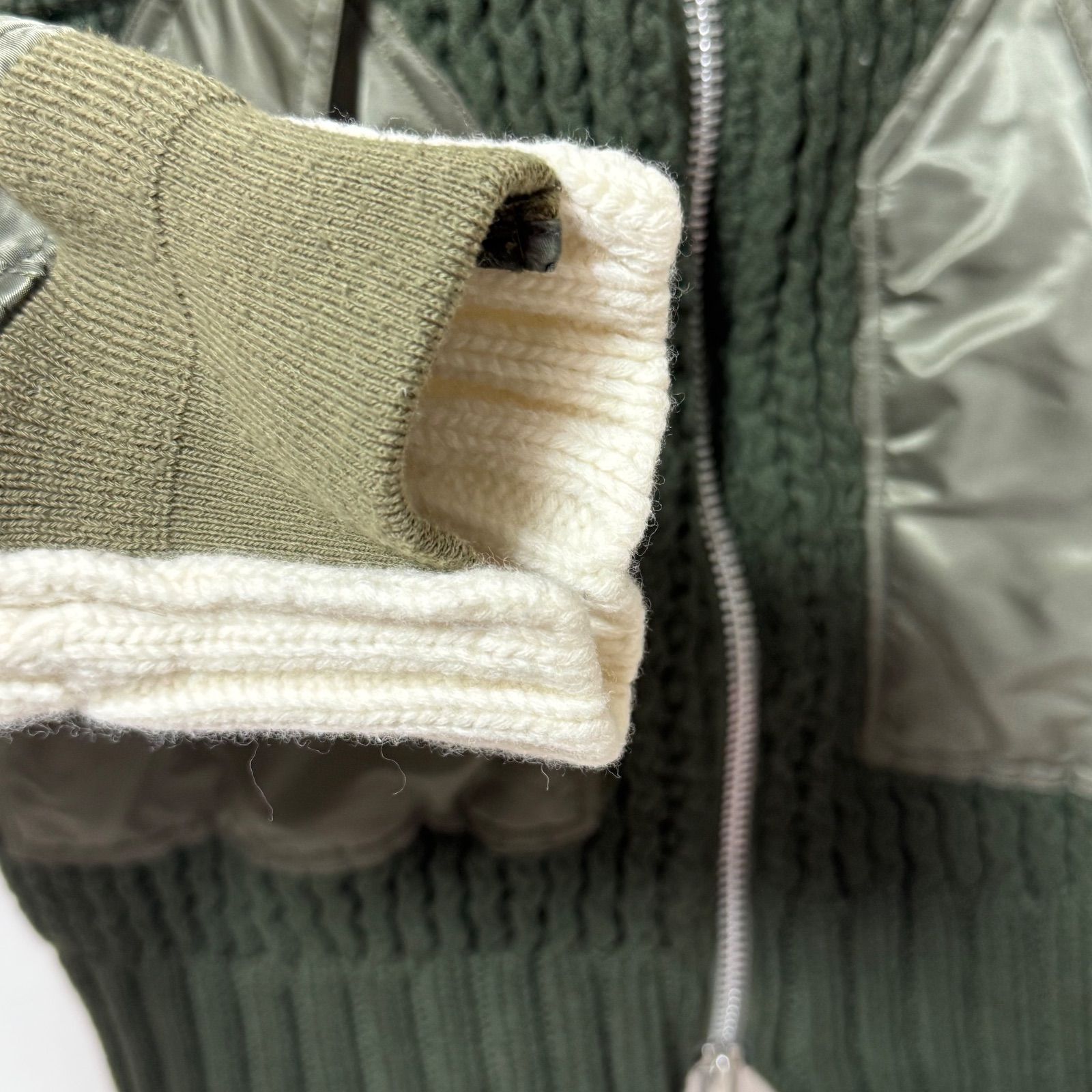 【空っぽ様】専用sacai ケーブルニット×MA1 空っぽ様】専用sacai ケーブルニット×MA1 D100450372 - トップス