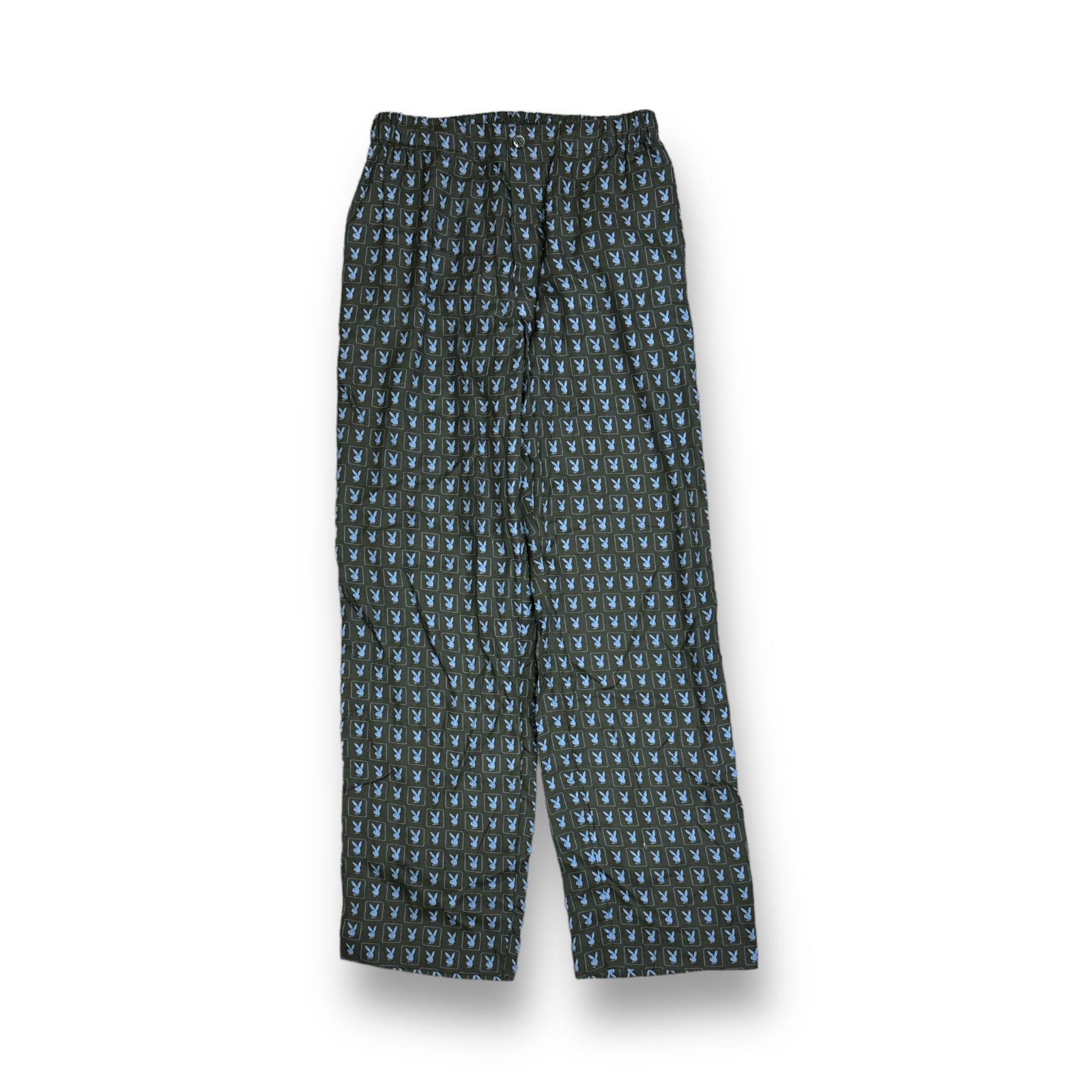 定価35200円 美品 UNUSED 23AW PLAYBOY easy slacks コラボ イージーパンツ スラックス アンユーズド プレイボーイ UW1111 ネイビー系 1   74098A3