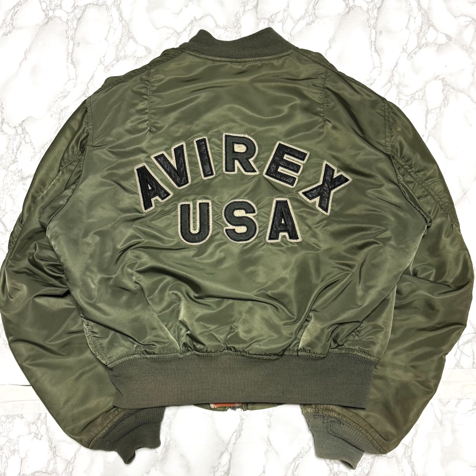 【希少品】アビレックス　ma-1 刺繍ロゴ　星条旗　ブルゾン　M 希少品】アビレックス ma-1 刺繍ロゴ 星条旗 ブルゾン M 楽天市場