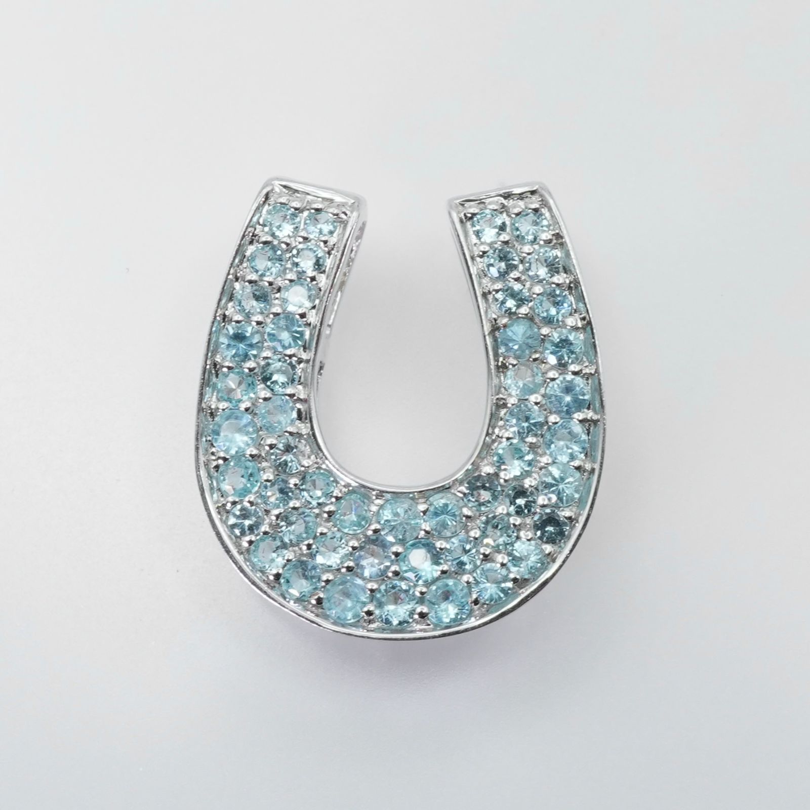 GSTV パライバトルマリン ホースシュー ネックレストップ|24-4616S