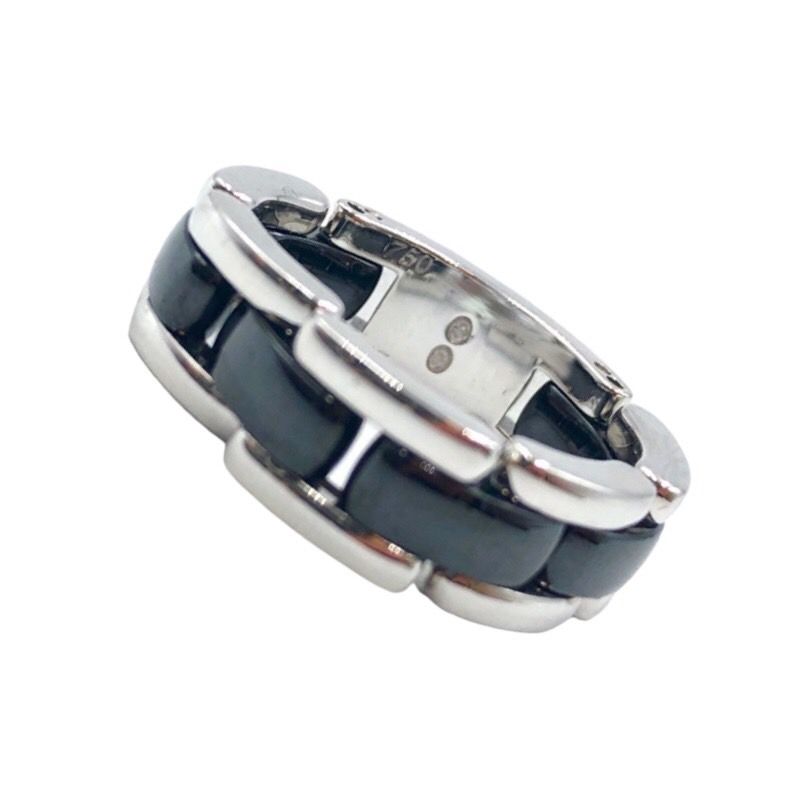 シャネル CHANEL ウルトラ リング 750WG ブラックセラミック #57