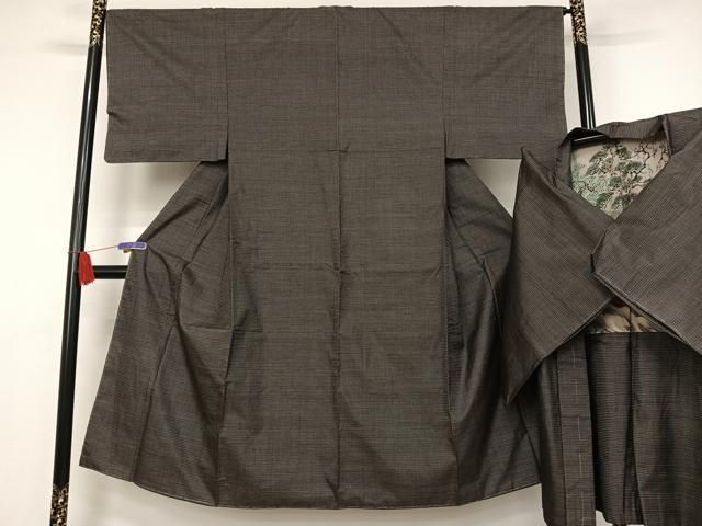 平和屋着物○男性 本場大島紬 アンサンブル 100亀甲 総詰め 正絹 逸品