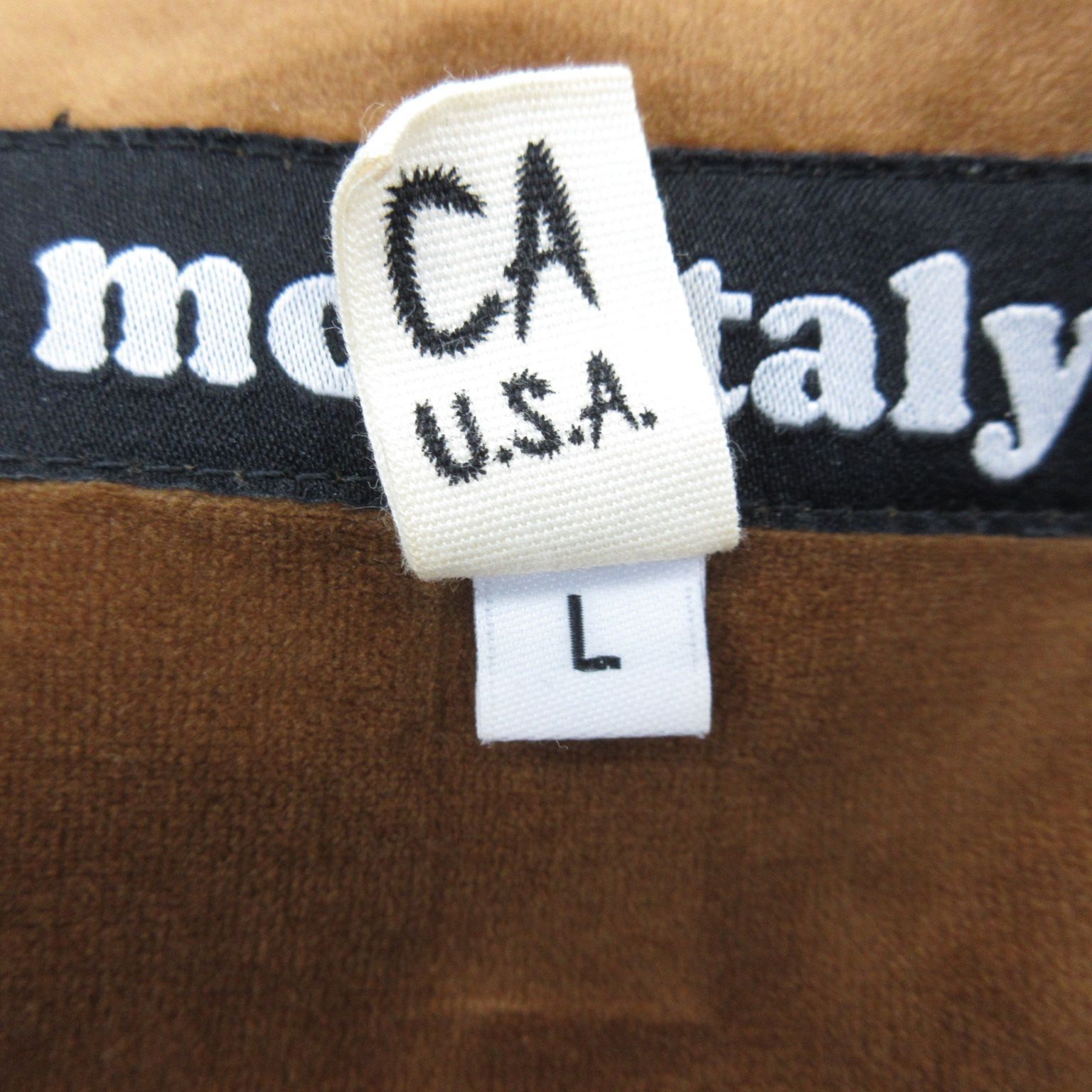 monitaly モニタリー ベロア ブルゾン ダブルジップ Lサイズ BROWN