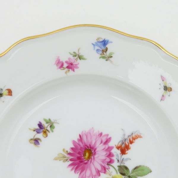 一級マイセン ベーシックフラワー 3つの花 プレート 20cm 皿 デザート