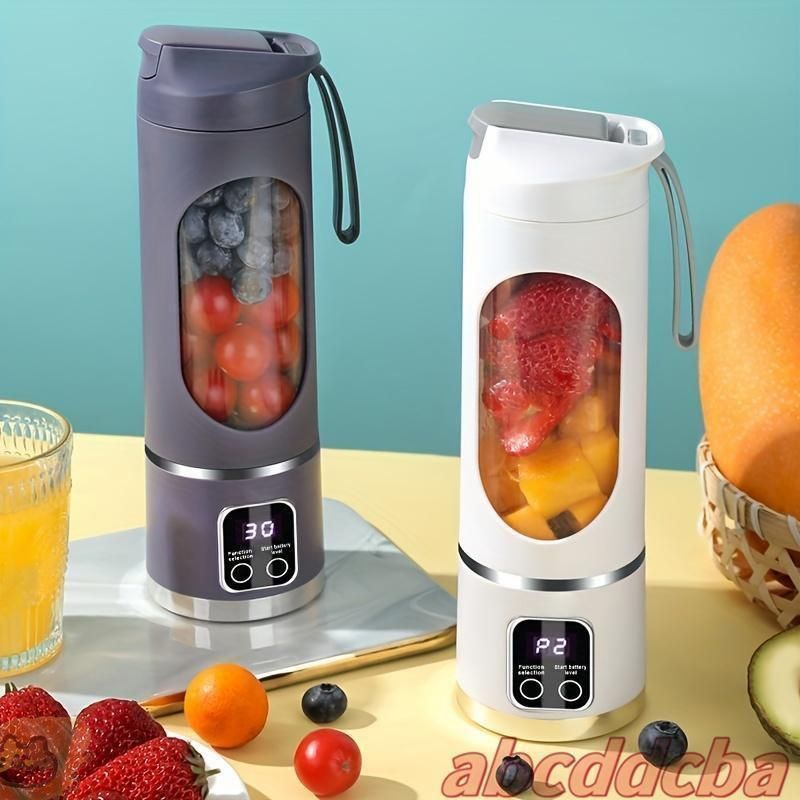 【新品未使用】スロージューサー 丸洗い コンパクト ミキサー 静音 ジューサー ミキサー 丸洗い可 500ML 携帯ジューサー お手入れ