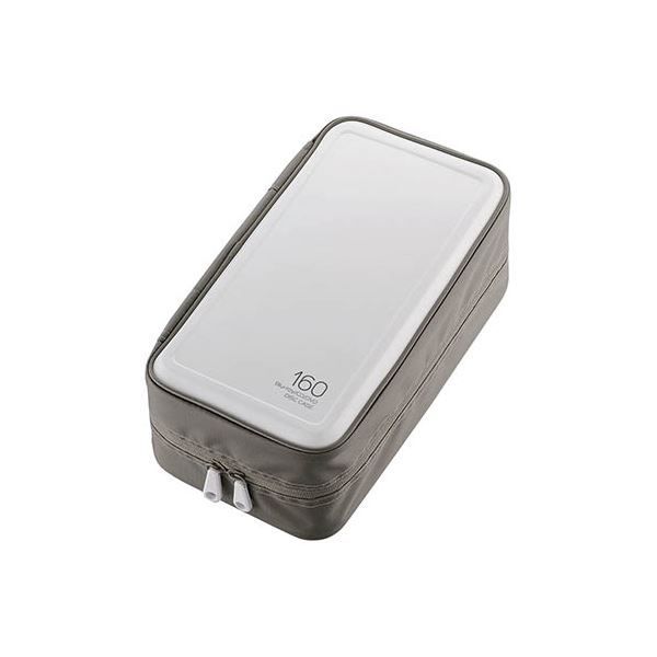 （まとめ） エレコム CD/DVD/Blu-rayケース/セミハード/ファスナー付/160枚収納/ホワイト CCD-HB160WH 