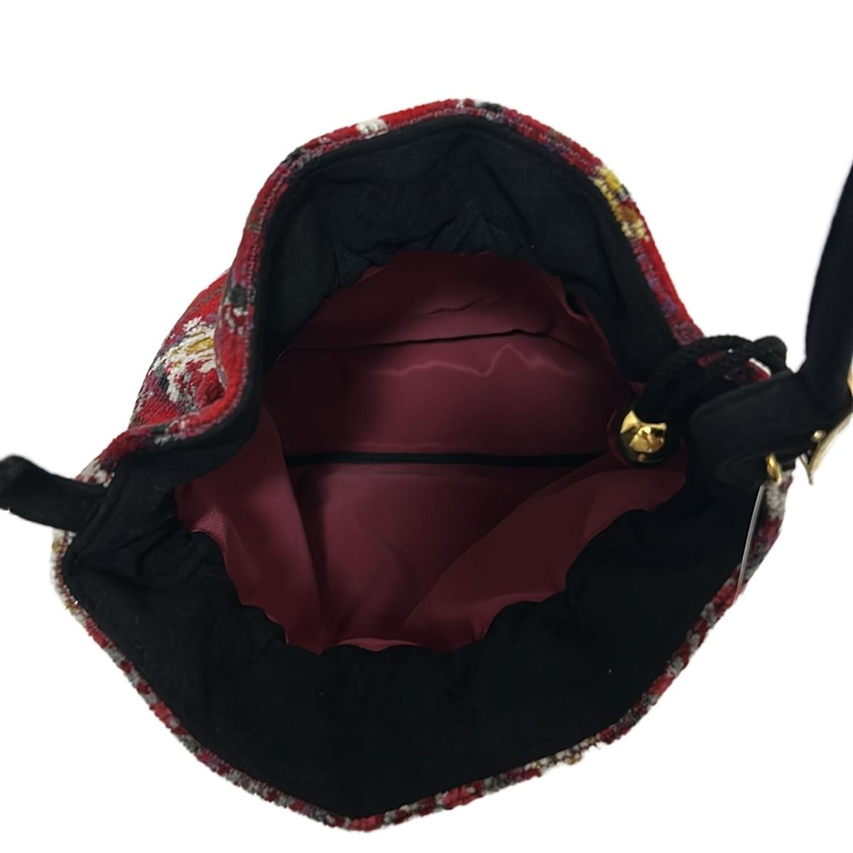 FEILER(フェイラー) ショルダーバッグ美品 - レッド×グレー