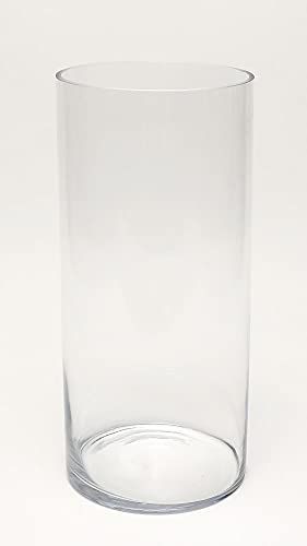 ベニーズ ガラス花瓶 BBG-134L 直径18cm×高さ40cm 重量 1.5kg 円筒型 フラワーベース おしゃれ 透明 大型 花器 シリンダー 円柱 vase
