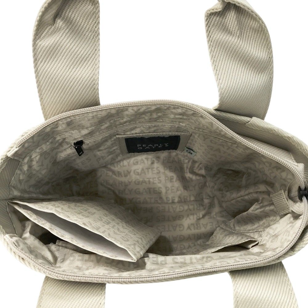 パーリーゲイツ カートバック ベージュ PEARLY GATES パーリーゲイツ カートバッグ ベージュ×黒 ニコ