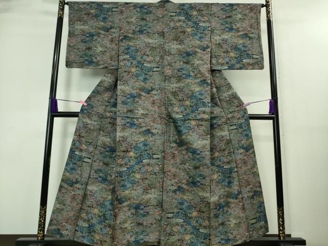 平和屋着物＃道行コート 本場染大島紬 ロング丈 蔦葛 正絹 逸品 未使用