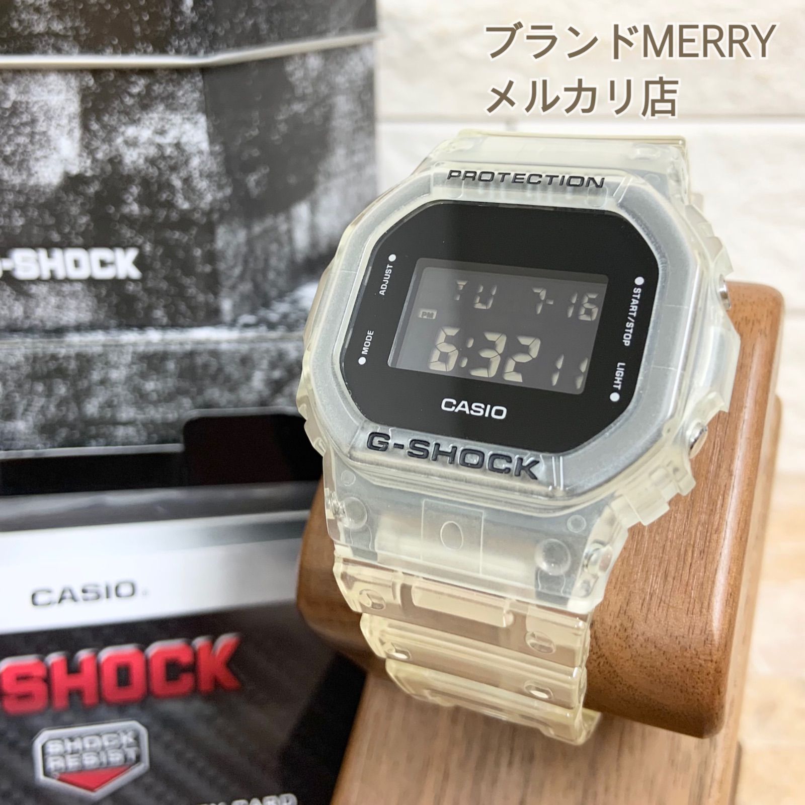 美品】CASIO カシオ G-SHOCK クリア スケルトン DW-5600SKE 箱 取説あり 腕時計 - メルカリ