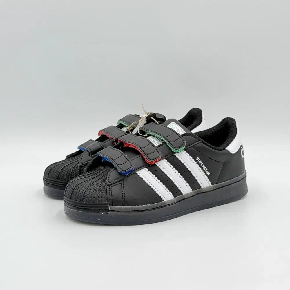  adidas アディダス スーパースター バックル トゥイーン 若者 新しい靴 黒 白 その他 キッズシューズ