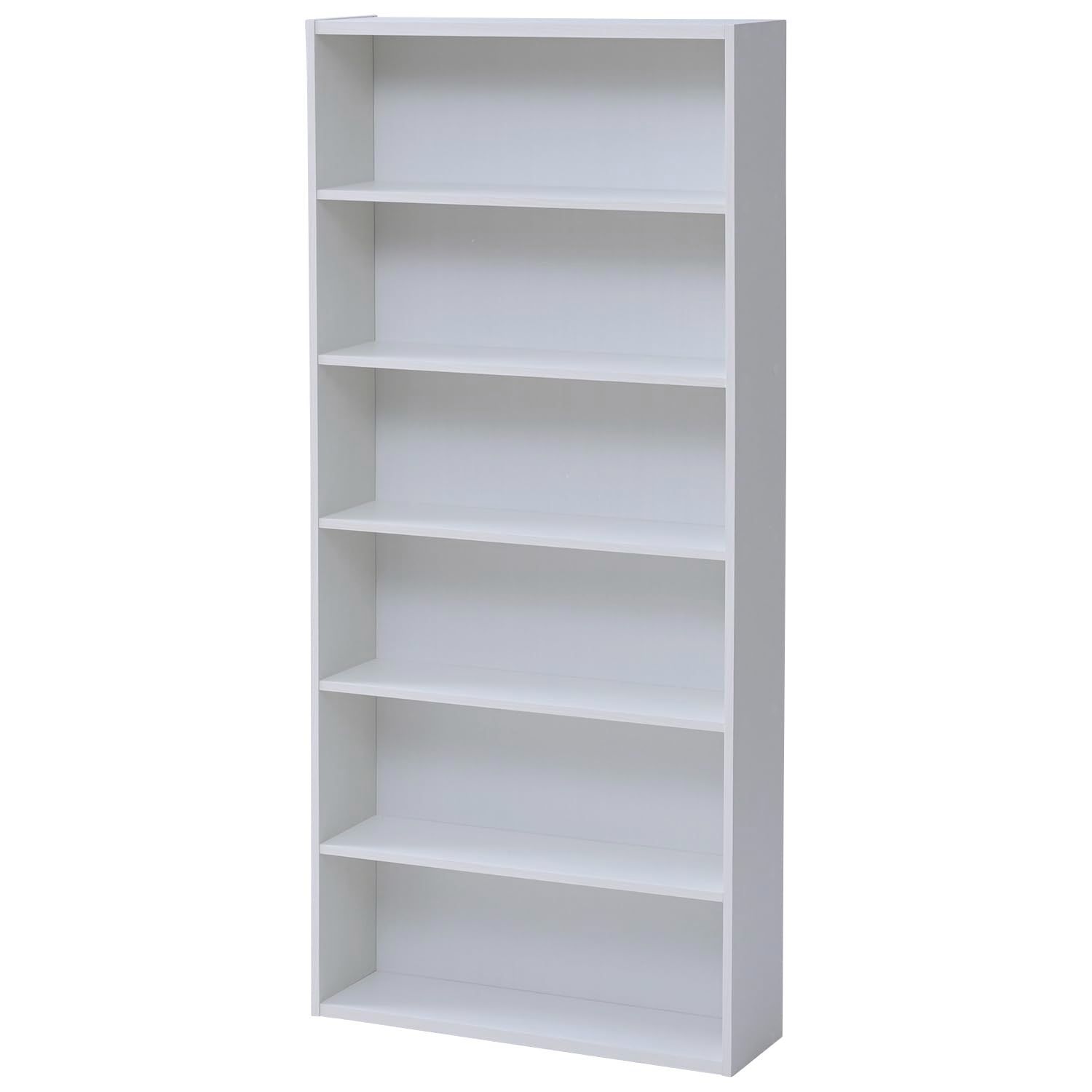 【新着商品】スリム 【全体耐荷重70】 大容量 6段 幅60×奥行17×高さ134cm 本棚 ラック 組立品 [山善] ホワイト木目調 CMCR-1360(JW)