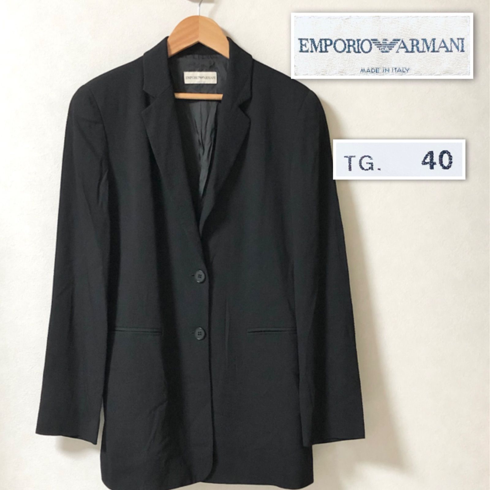 □美品□EMPORLIO ARMANI エンポリオアルマーニ テーラードジャケット 