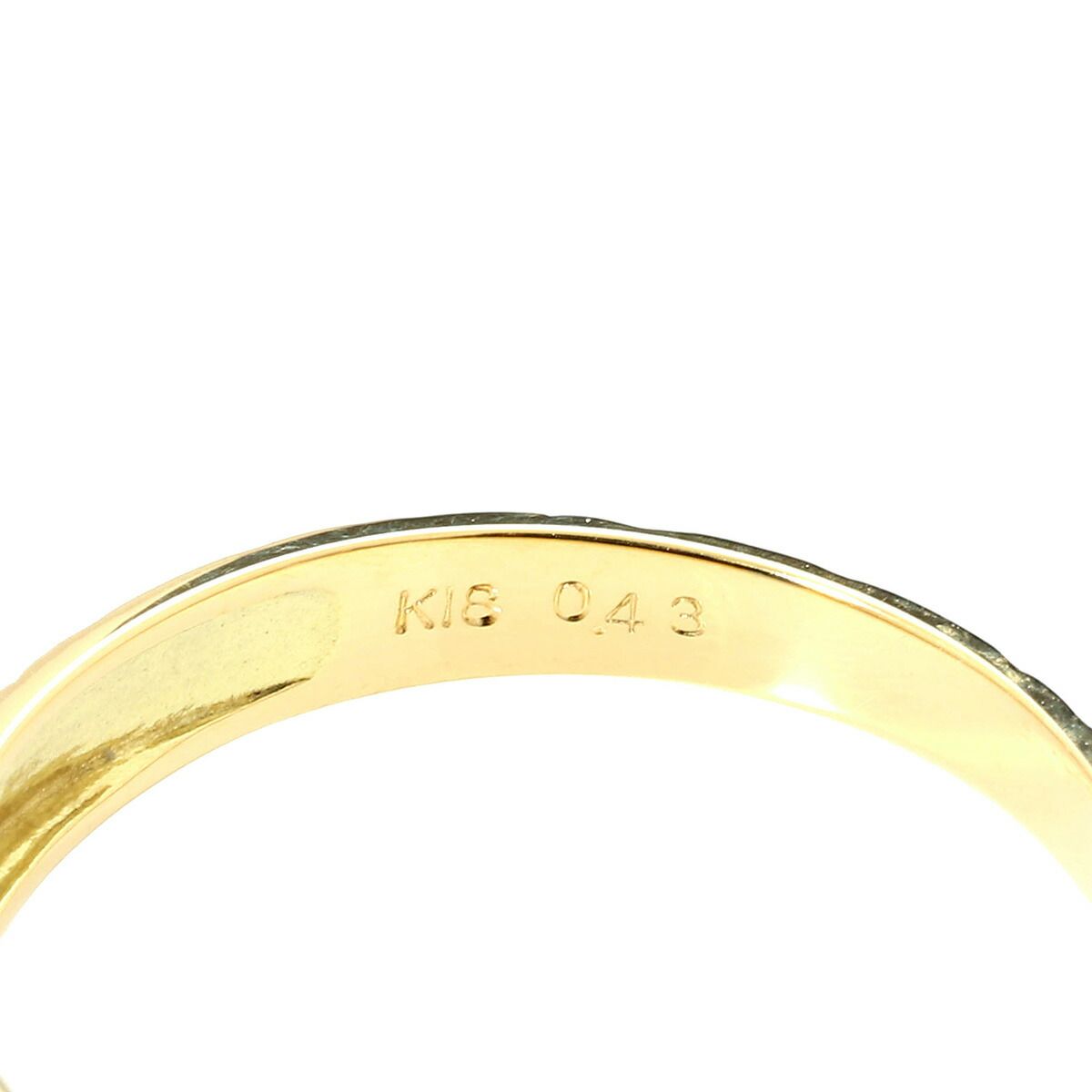 ブルートパーズ 0.43ct イエローゴールド K18YG リング 指輪 11号 中古 