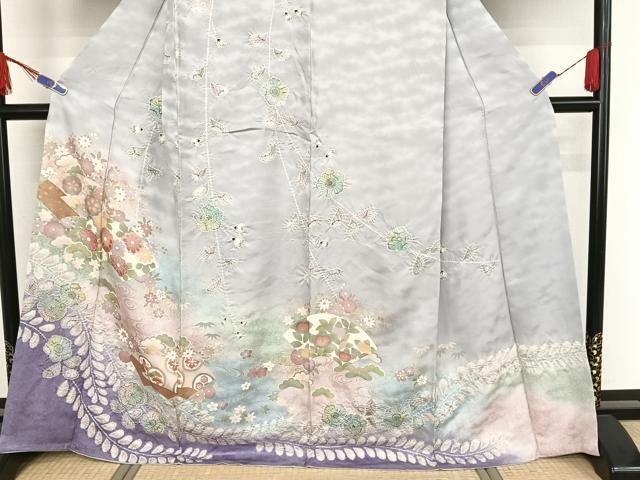 平和屋着物○訪問着 辻が花 絞り 暈し染め 金彩 高島屋扱い 正絹 逸品  