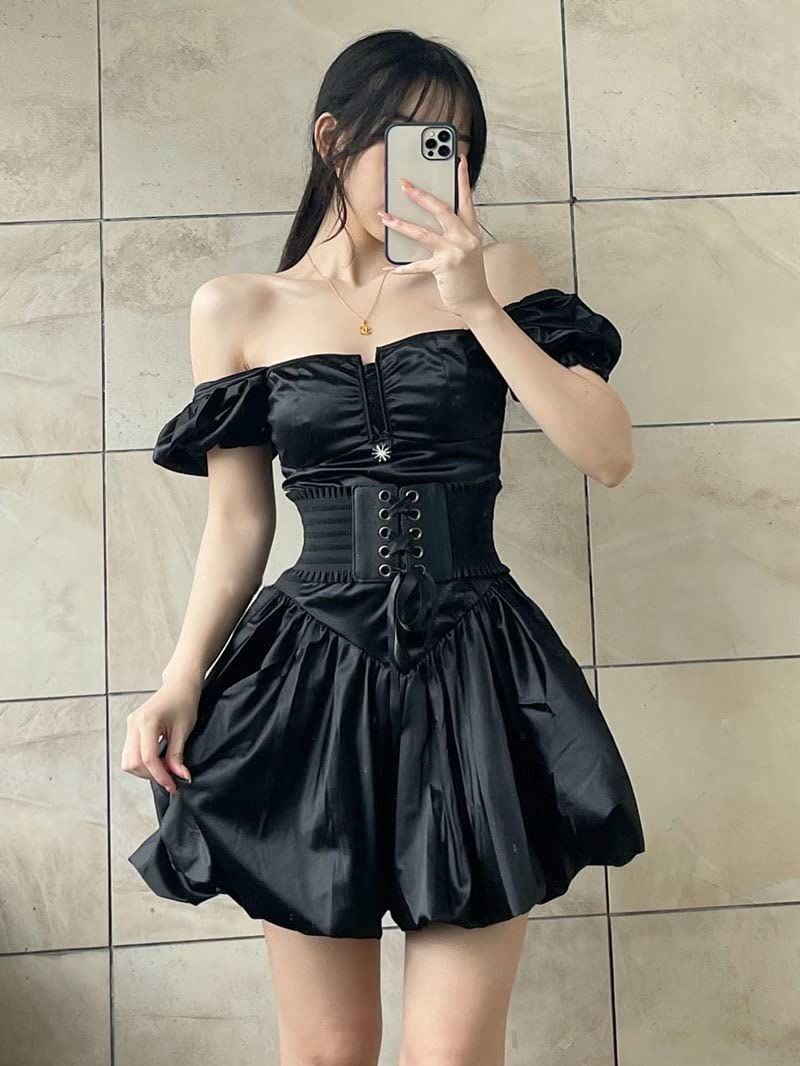  リボン ワイドベルト ゴム レザー レースアップ フェイクレザー レディース 太ベルト ゴムベルト ベルト 太 コルセット 伸びる サッシュベルト フリル付き スナップボタン付き インソミラ カジュアル InSomila おしゃれ ベルト キッズファッション小物