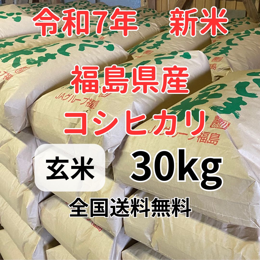 新米 令和7年度 30kg 福島県産コシヒカリ 農家直送 至福の甘みと旨み
