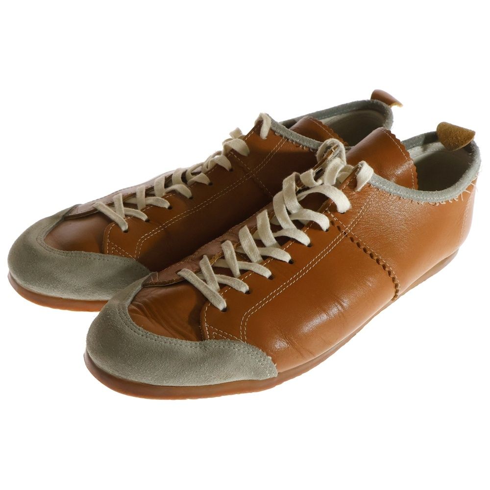 COMME des GARCONS HOMME コムデギャルソンオム スエード 切り替え カットオフ レザー キャンバス シューズ グレー ブラウン