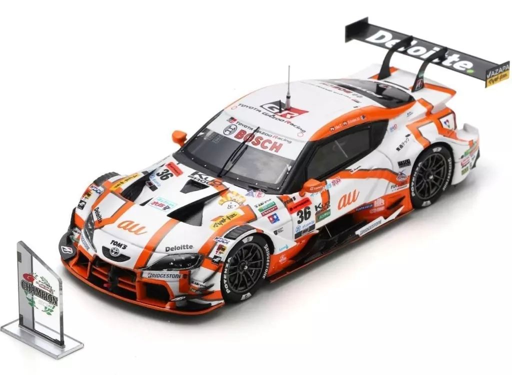 ミニカー 1|18 au TOM’S GR Supra TGR TEAM au TOM’S Champion GT500 SUPER GT 2025 Sho Tsuboi - Ritomo Miyata 36 18SGT2025