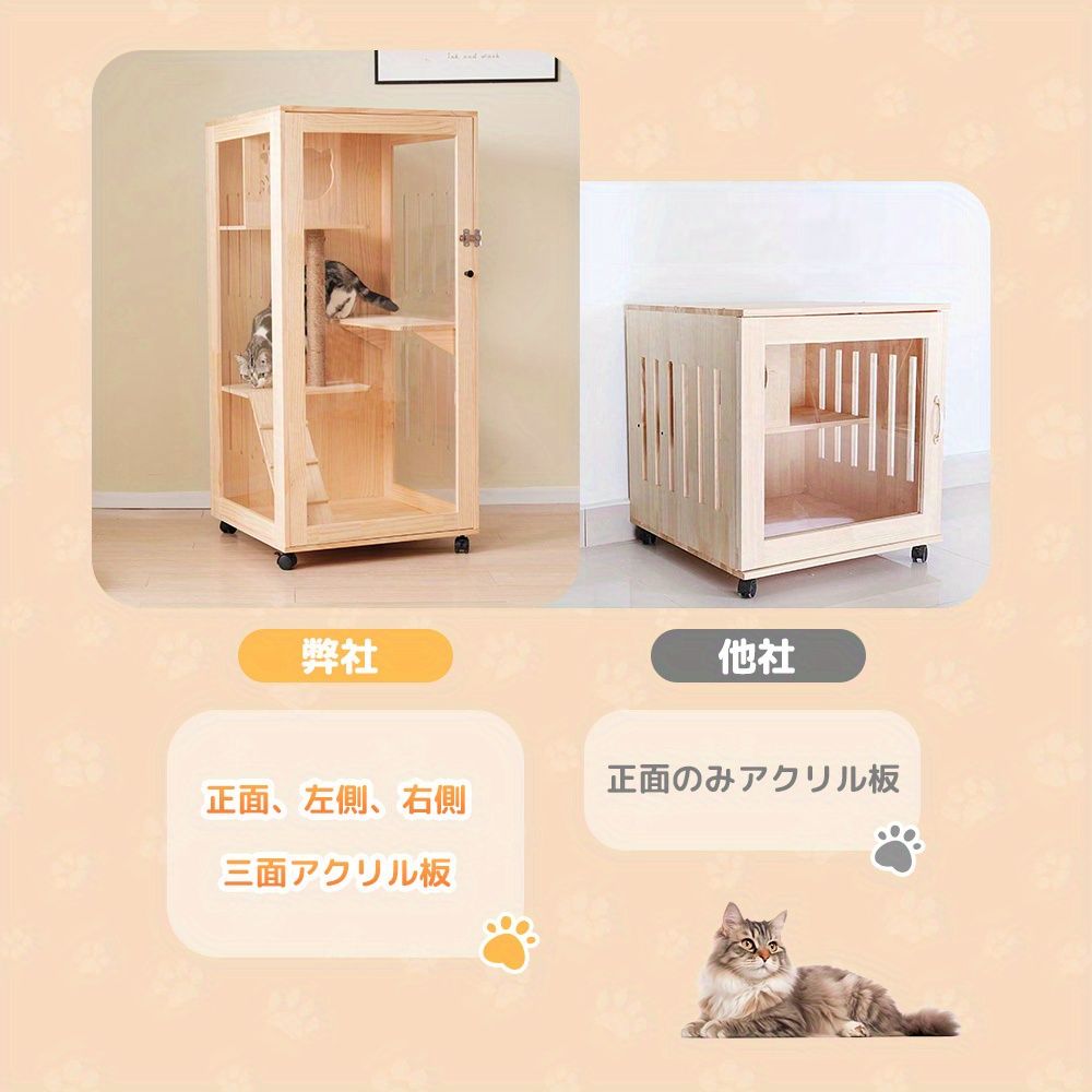 猫のゲージが大きく 安全な家であると感じています