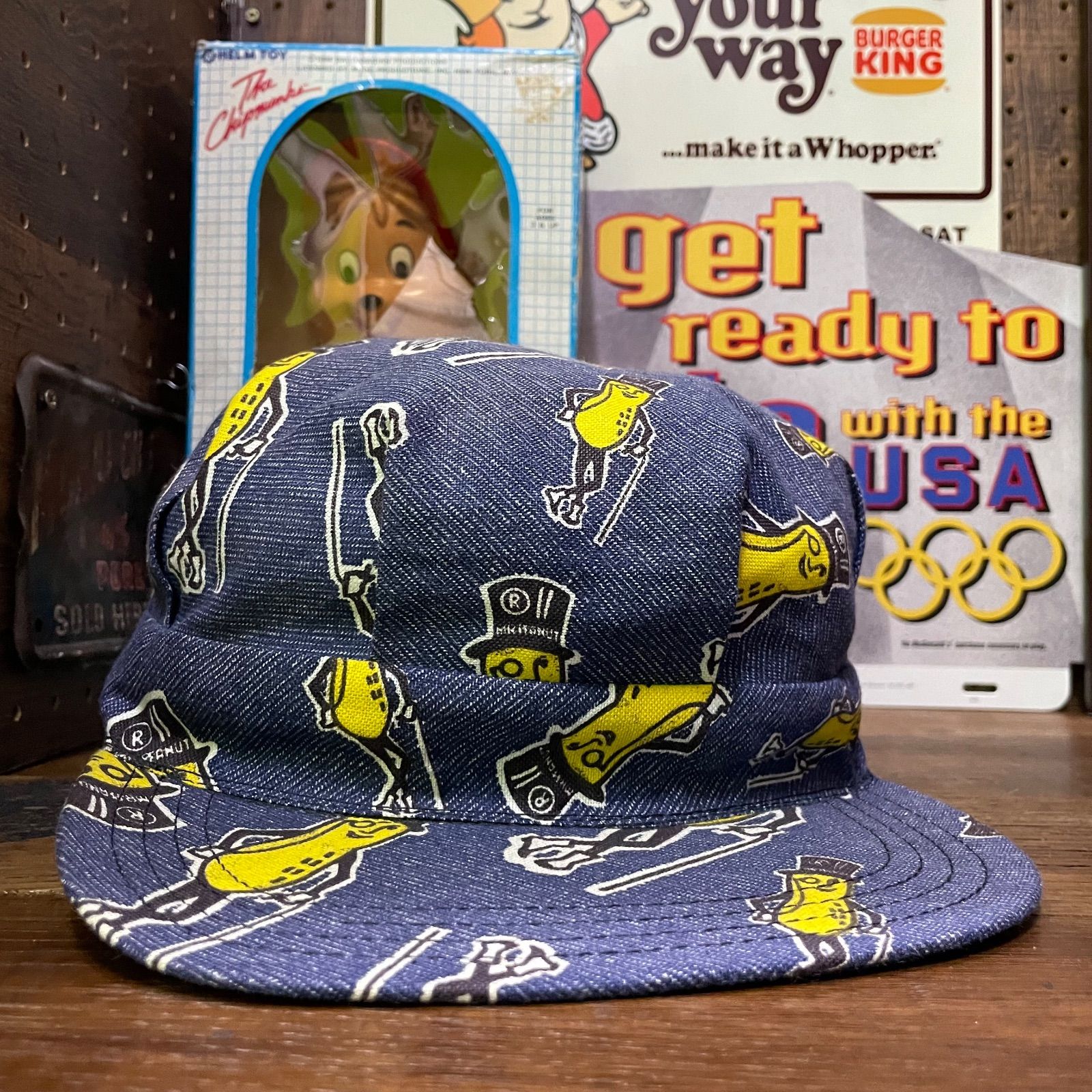 vintage MR PEANUT WORK CAP PLANTERS OFFICIAL ヴィンテージ ミスター