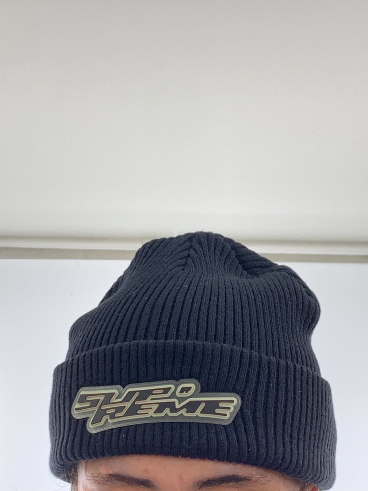 SUPREME (シュプリーム) 21AW Raised Logo Patch Beanie ロゴラバー