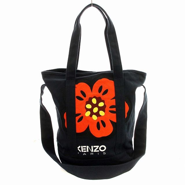 ケンゾー KENZO トートバッグ キャンバス 2WAY ショルダーバッグ 花柄 