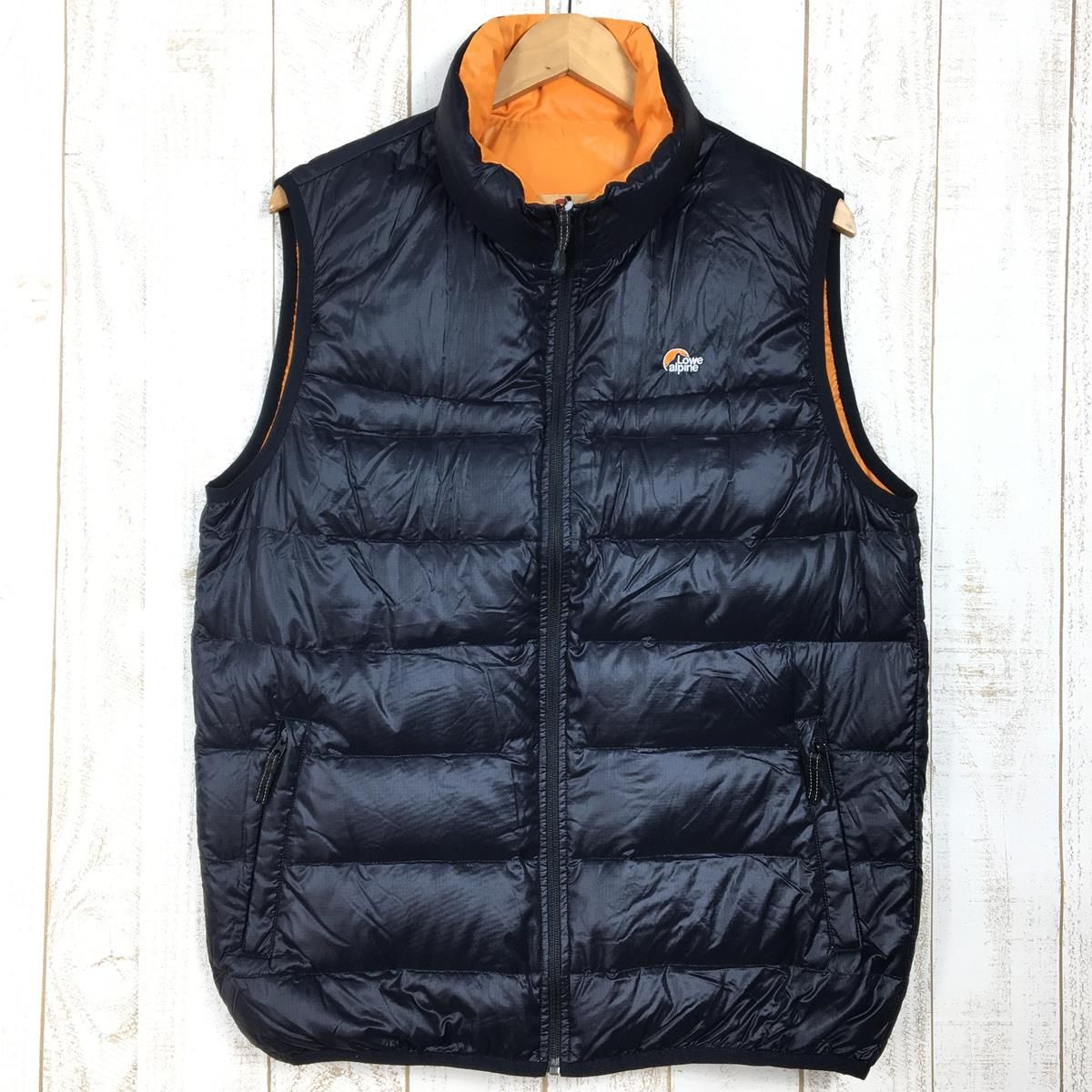 MENs XL ロウアルパイン リバーシブル ダウン ベスト Reversible Down Vest LOWE ALPINE L1102763  Black / Orange ブラック系 - メルカリ