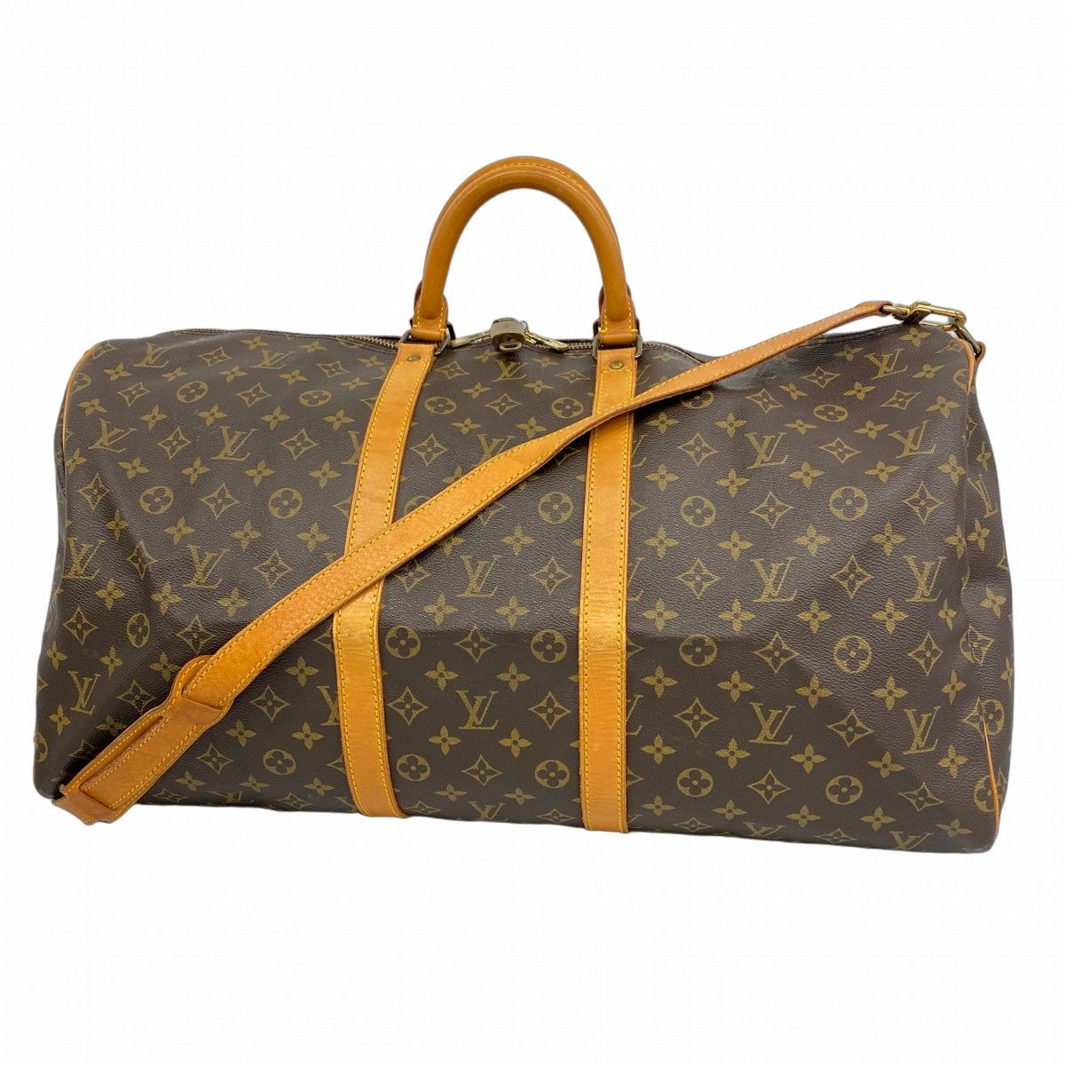 5mc2929 ルイヴィトン ボストンバッグ モノグラム キーポルバンドリエール55 M41414 ブラウン メンズ レディース ユニセックス