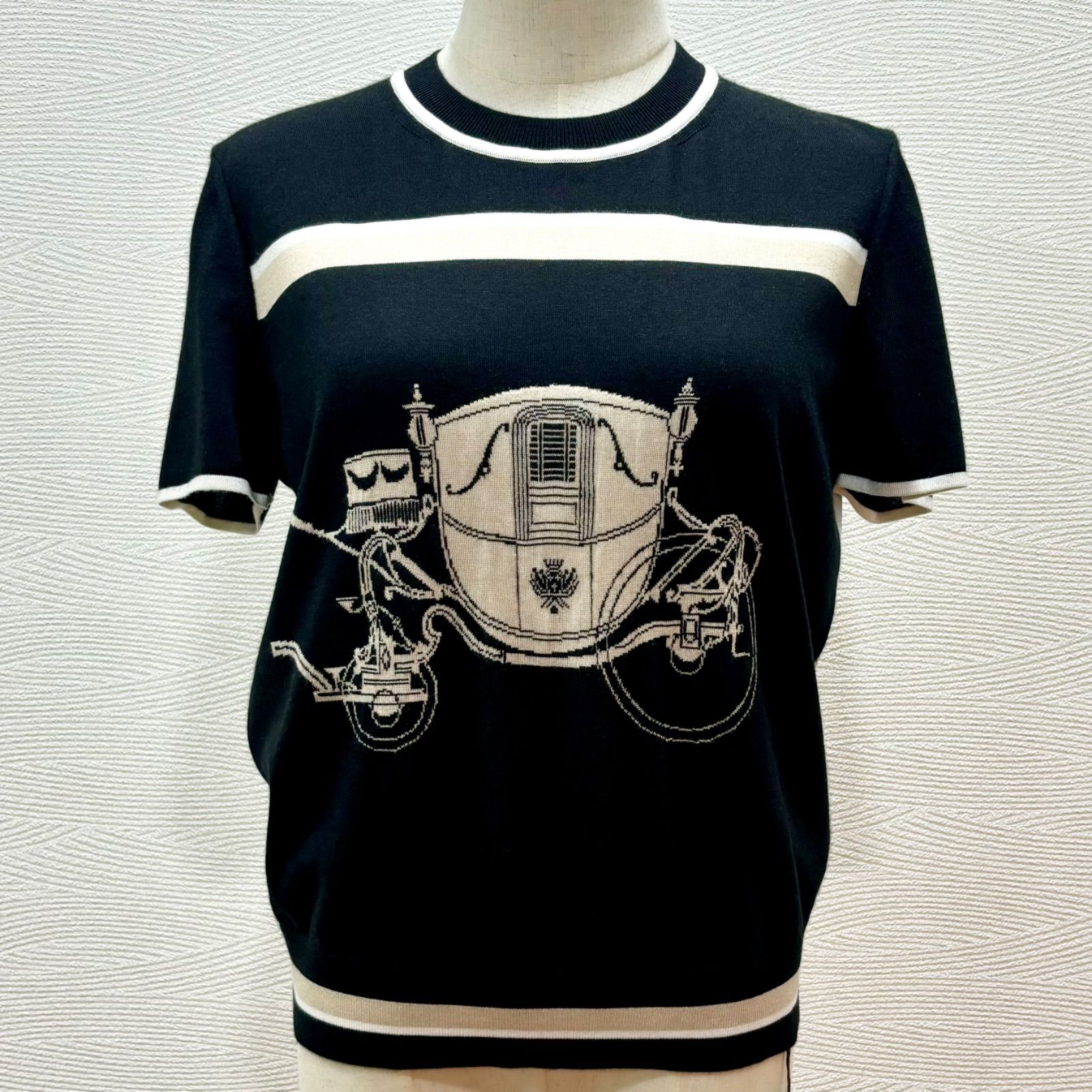 週末値下げ♪ HERMÈS ツイルレーヌ半袖ニット ツイルレーヌ・ショートスリーブニット 《パルフロワ