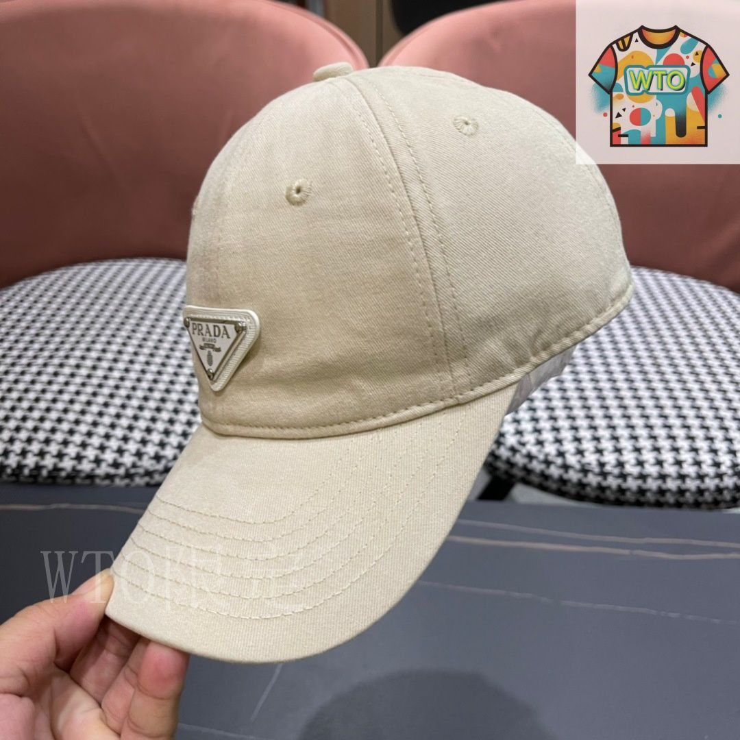 PRADA キャップ PRADA】2025FW キャップ レザー×リネン ベージュ Unisex (PRADA