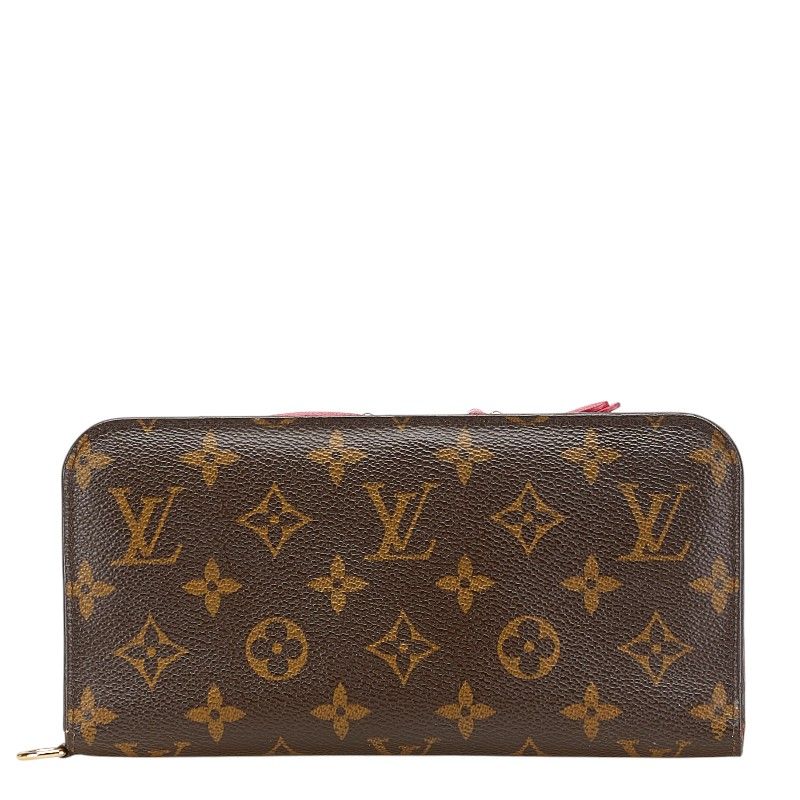 ルイ ヴィトン モノグラム ポルトフォイユ アンソリット M60249 ブラウン ローズ PVC レザー レディース LOUIS VUITTON 244-11917