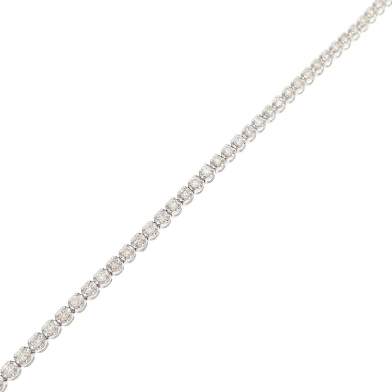 K18WG ダイヤモンド ブレスレット 1.00CT