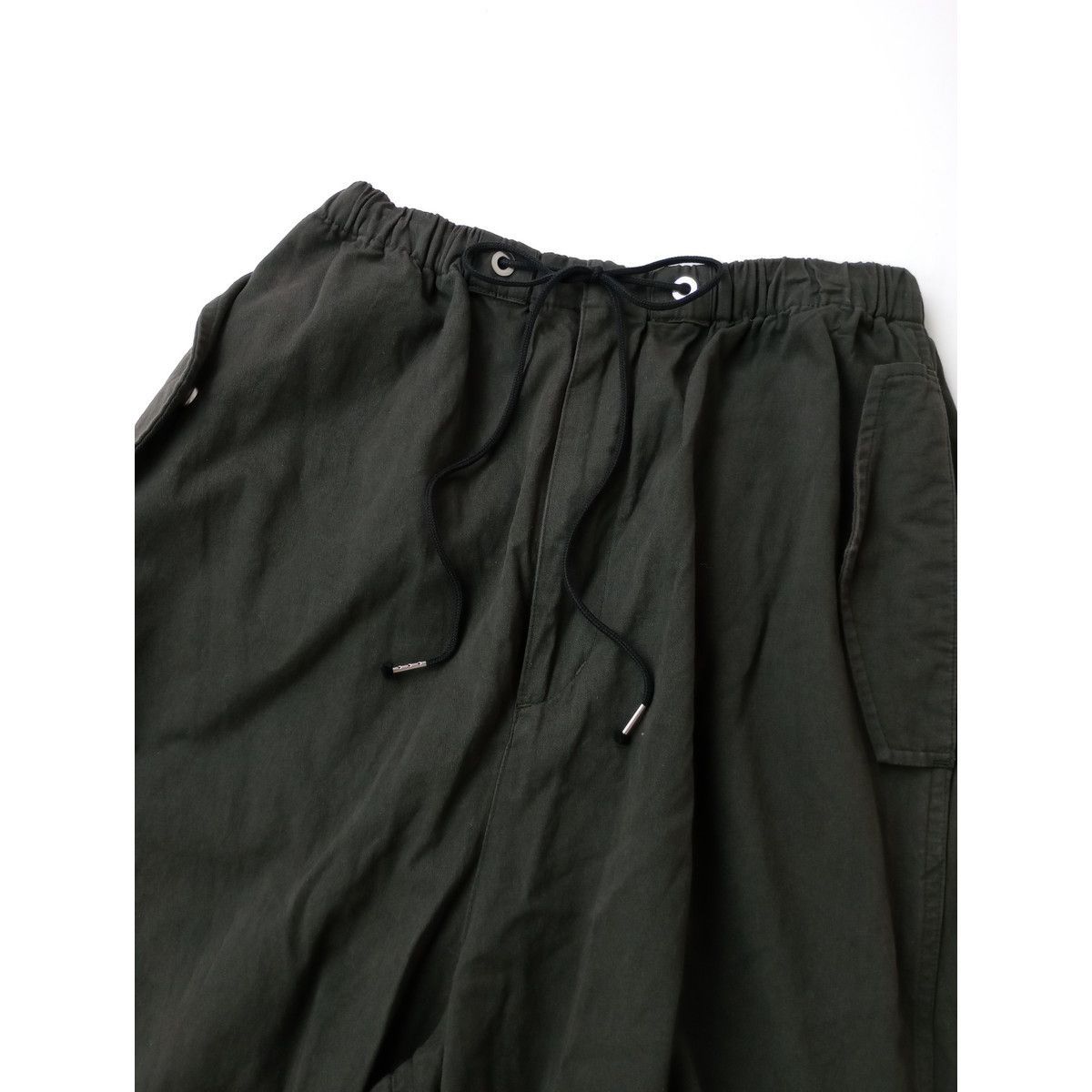 THE SHISHIKUI シシクイ PARACHUTE PANTS カーゴパンツ コットン 綿 100% S スミクロ系 ブラック系 85Y+7131 25A