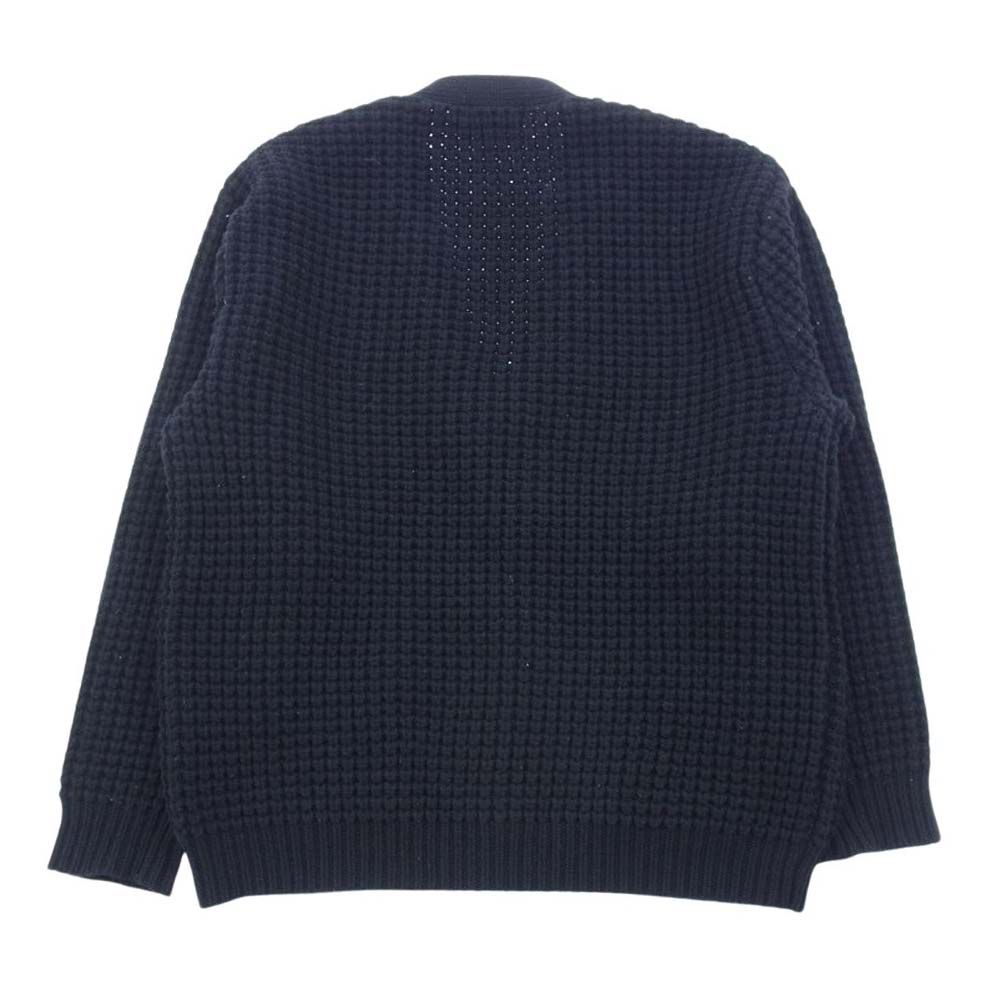 Supreme シュプリーム 21AW Waffle Knit Cardigan ワッフル ニット カーディガン ブラック系 L【中古】 Supreme シュプリーム 21AW Waffle Knit Cardigan ワッフル ニット