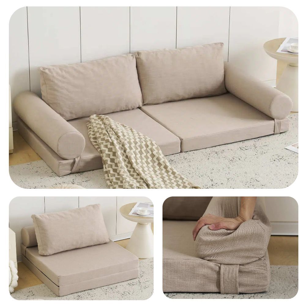 2人掛けソファベッド 組立て不要 クッション付き 高反発ウレタン 25D