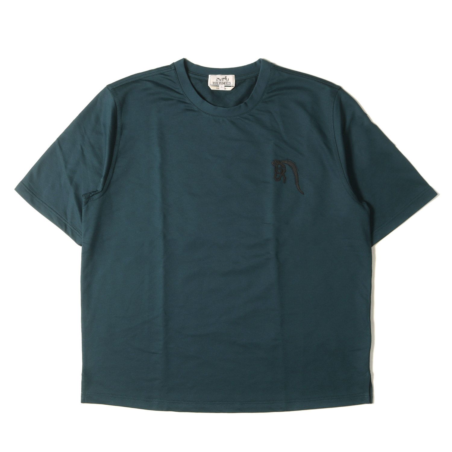 新品 HERMES エルメス Tシャツ サイズ:L 21AW ワンポイント ホース 