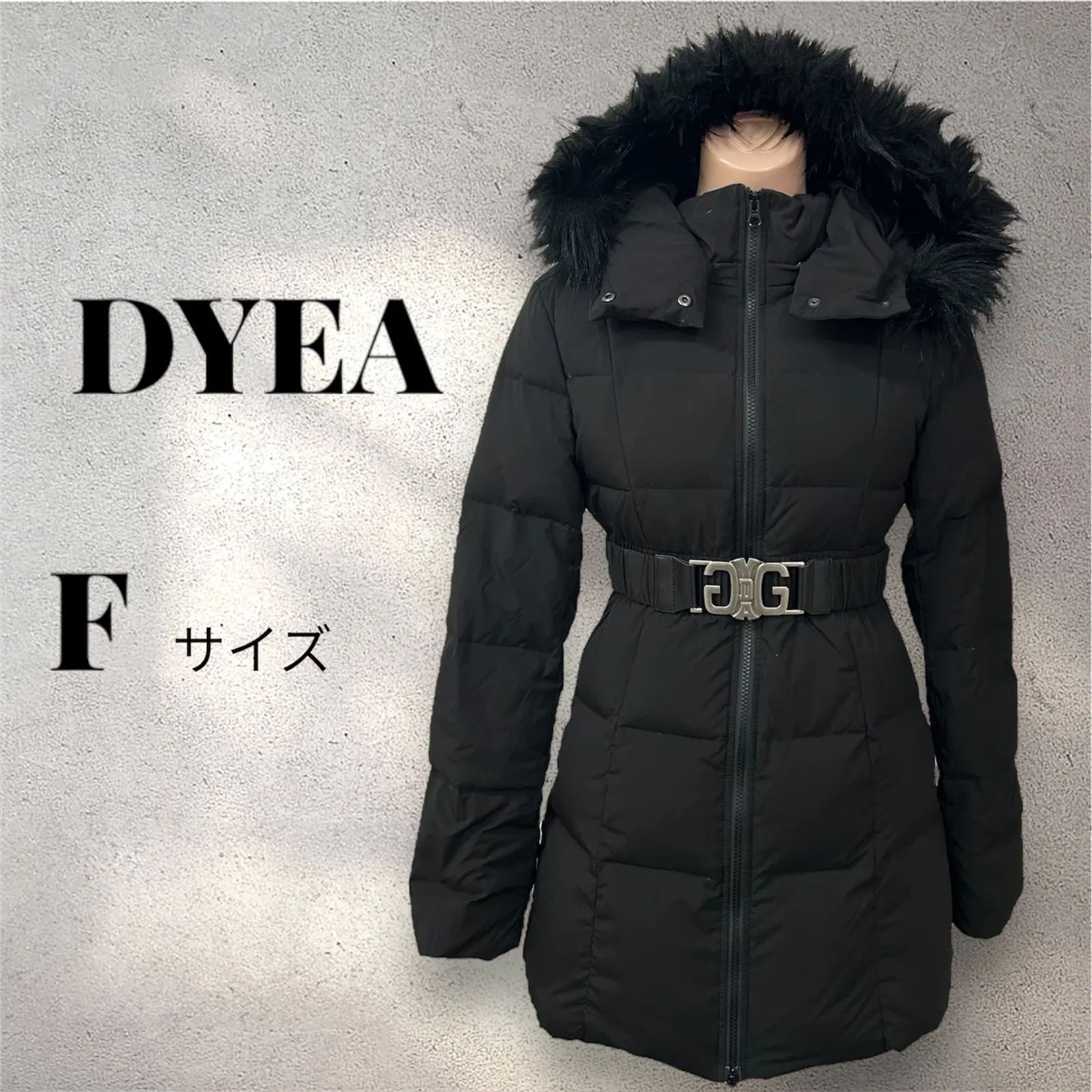 GYDA ジェイダ ダウンジャケット ベルト付き ファー - メルカリ