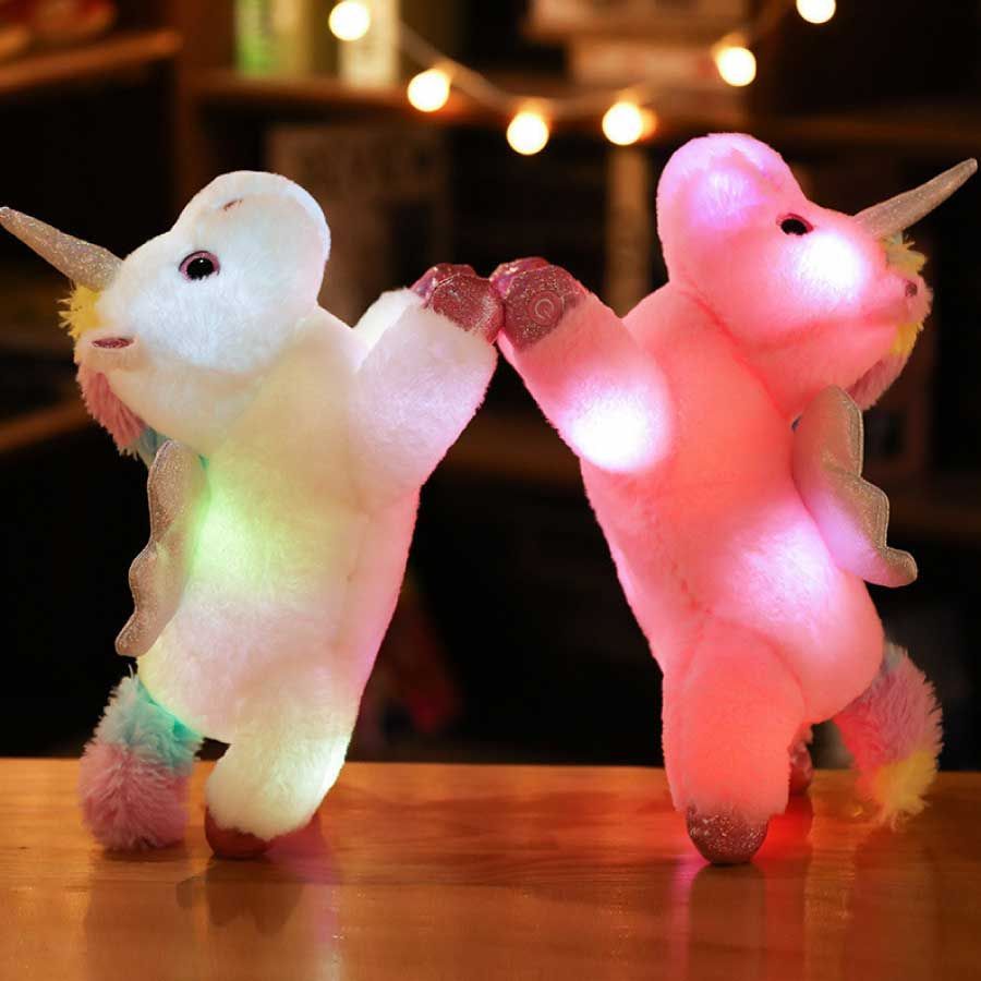 光る ぬいぐるみ ユニコーン ソフトぬいぐるみ LED ナイトライト