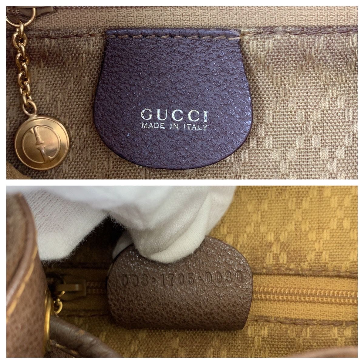 GUCCI グッチ バンブー ブラウン ゴールド金具 スウェード 003 1705