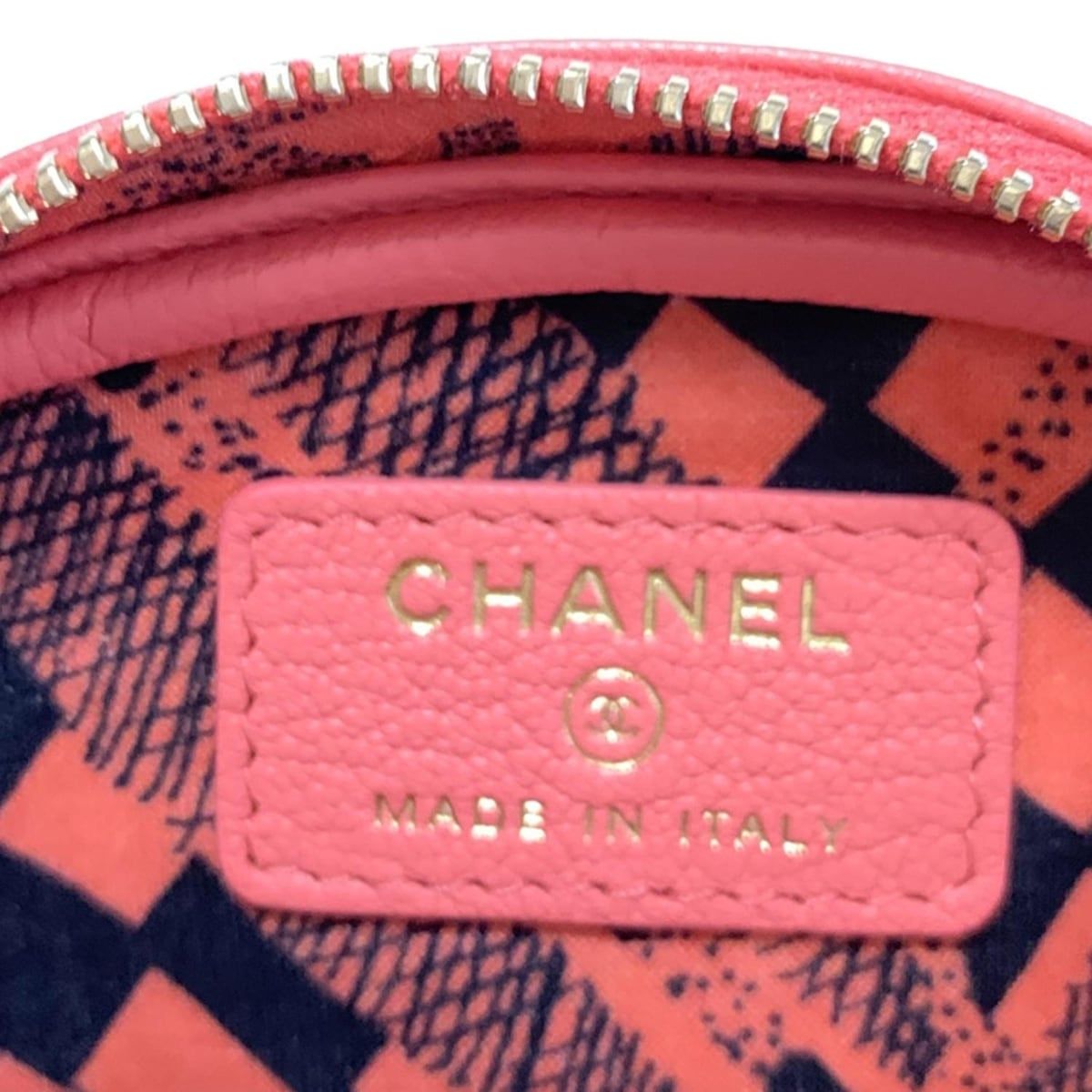 CHANEL(シャネル) コインケース カメリア ピンク×ゴールド ココマーク 
