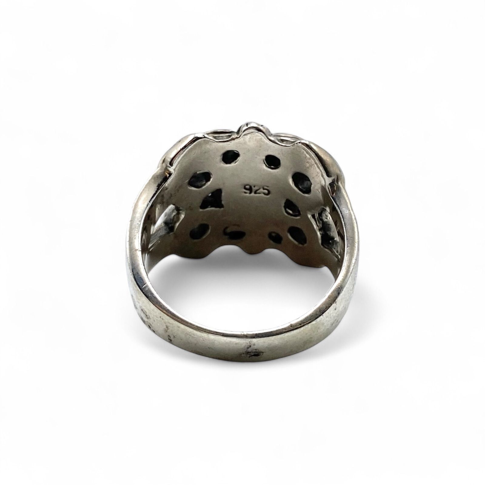 圧倒的重厚感】ブラックオニキス Silver 925 刻印 90s Vintage Ring 