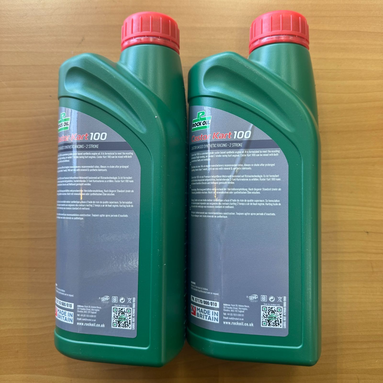 新品２本セット ROCK OIL Castor Kart 100 SLO認定オイル 1000ml