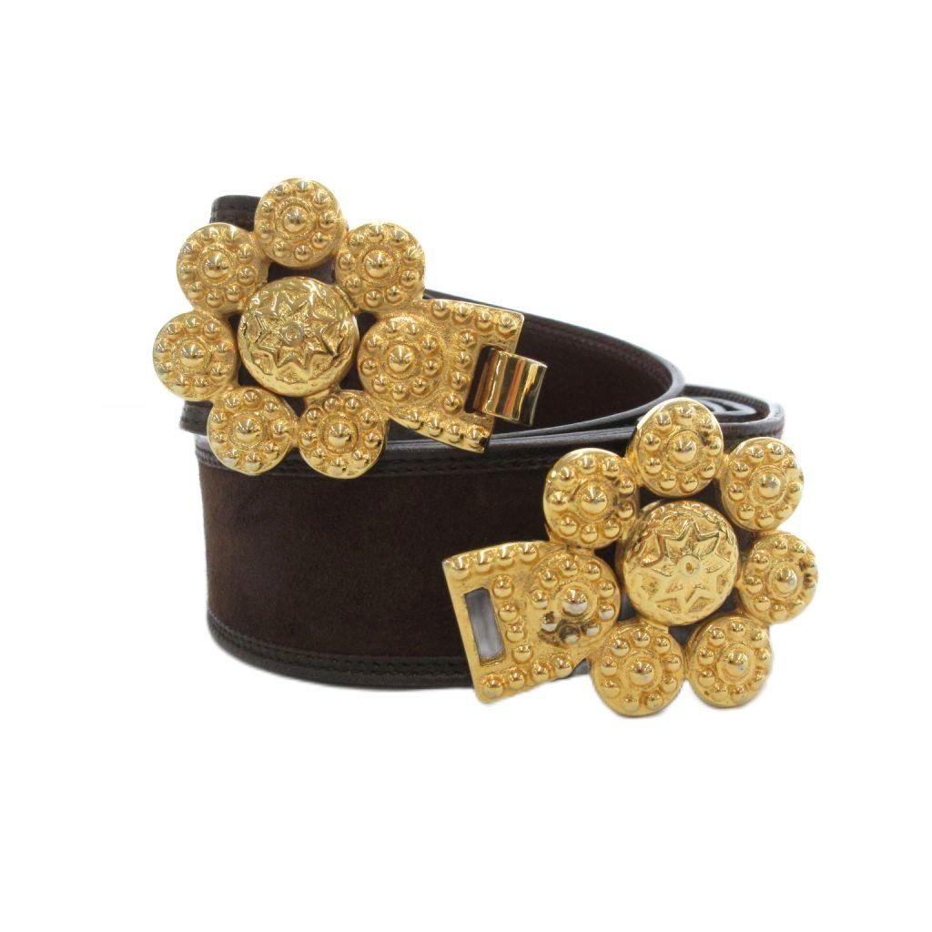 ヴァレンティノ　ブラック　レザー　ベルト　ゴールドバックル VALENTINO GARAVANI レザーベルト ブラック ゴールドバックル