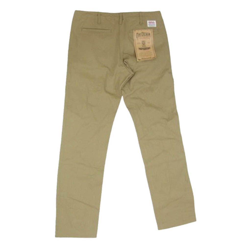 ONI DENIM 鬼デニム ONI718CH-KHB Chino Pants Khaki Beige チノパンツ ブラウン系 31 新古品 ♥