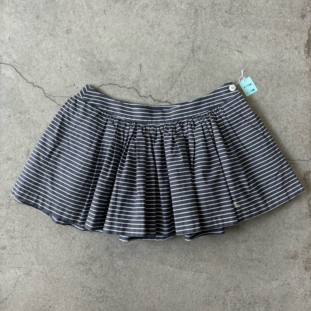 Burberry BLUE LABEL | 38 skirt ボーダー ミニスカート 38 バーバリーブルーレーベル a509