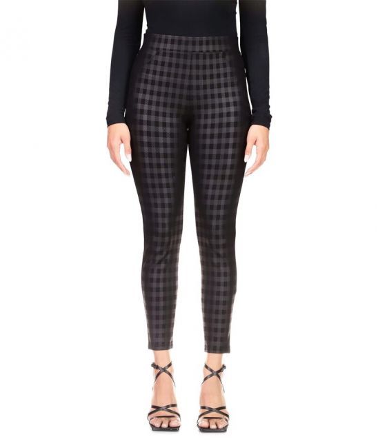 【送料無料】 サンクチュアリー レディース カジュアルパンツ ボトムス Runway Ponte Leggings with Functional Pockets Coated Plaid