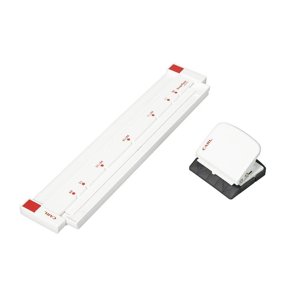 商品 A4|B5対応 5枚 ゲージパンチ ホワイト ルーズリーフパンチ 日本メーカー カール事務器 CARL GP-2630-W